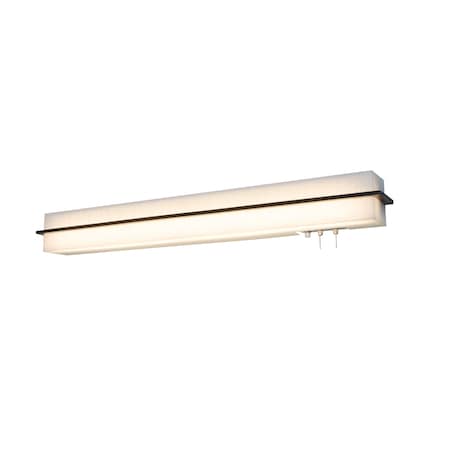 Afx Apex 38" LED Overbed Wall Light - Espresso Finish - Jute Shade APB3940L30ENES-JT